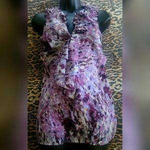 Adiva Ruffled Sleeveless Blouse PL